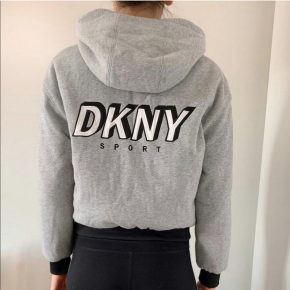 NEW DKNY reversible logo bomber jacket size Small - Picture 2 of 6